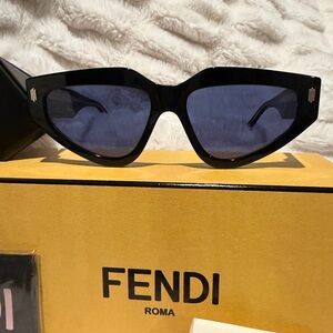 Fendi Black Polarized Sunglasses